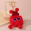 Chacoalhe a explosão sonora imitação de pele de coelho elfo pingente de pelúcia bola de carvão acessórios chaveiro pingente pequeno decorativo para bolsa atacado