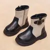 Botines tipo Martin para niña, nueva colección otoño 2026, botines cortos para niña, botines de cuero a media pantorrilla estilo británico retro para niños, modernos y con estilo