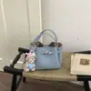 Bolsa Pequena Elegante Casual Simples para Mulheres Retrô Nova Coleção Primavera 2026 Nicho de Alto Valor Bolsa Transversal Tipo Balde