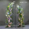 Adereços de Casamento: Arco Floral em Forma de Chifre, Cenário de Palco, Painel Curvo Pronto para Casamento ao Ar Livre