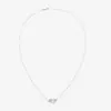 Colar Fred Fecho de Ferradura Pingente em Forma de U Totalmente Cravejado de Diamantes Fecho de Oito Corrente para Clavícula de Casal Corrente Torcida
