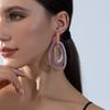Suministro Directo de Fábrica de Pendientes Geométricos de Acrílico para Mujer, Hechos a Mano, Lujo Ligero, Gama Alta, Versátiles, Pendientes Irregulares Multicapa al por Mayor