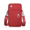 Nuevo Bolso para Teléfono Móvil para Mujer Crossbody Mini Bolso Pequeño Tres Capas Cremallera Bolso de Tela de Nailon Vertical de Mano Monedero de Monedas Bolso de Brazo