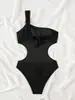 Amazon 2027 Traje de baño de una pieza nuevo de comercio exterior transfronterizo europeo y americano, traje de baño sexy para mujer con diseño hueco, al por mayor en stock