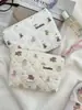 43162 Floral acolchoado algodão portátil tia toalha saco de armazenamento grande capacidade bonito macio mudança saco vermelho