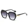 Gafas de Sol Cuadradas Nuevas y Coloridas Estilo Europeo y Americano Gafas Planas Deslumbrantes Gafas de Sol Poligonales de Moda para Pasarela