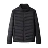 90 Plumón de Pato Blanco Unisex Ligero Cálido Chaqueta de Plumón Regular Invierno Nuevo Costillado Ligero Abrigo de Plumón Hombre