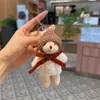 Nueva Serie de Otoño e Invierno: Gorro de Punto con Lazo, Suéter, Llavero de Oso para Coche, Encanto de Bolso de Muñeco de Peluche Creativo