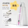 Plumón de Punto Doble para Uñas, Bolígrafo de Cera de Doble Propósito, Aguja de Punto con Diamante de Cristal, Plumón de Punto, Herramienta para Pegar Pedrería para Uñas
