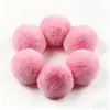 Diretamente do Fabricante, Bolas de Pelo Sintético de Coelho 6-8cm, Bolas de Pelo Falso para Decorações de Natal DIY, Bolas de Pelúcia, Bolas Coloridas de Pelo de Coelho