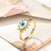 Anillo ajustable con forma de ojo de diablo, estilo retro europeo y americano, con forma ovalada y gota de aceite, joyería para mujer.