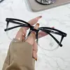 Nuevas Gafas Anti Luz Azul para Mujer, Monturas de Gafas Lisas Estilo Coreano, Monturas de Gafas Asimétricas para Hombre, Gafas de Miopía Terminadas al por Mayor