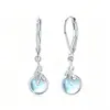Aretes Rosa Moonlight para Mujer, Aretes Sencillos y de Alta Gama de Piedra Lunar, Modernos y Versátiles, Aretes Creativos Estilo Ins