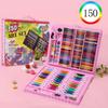 Conjunto de Canetas Aquareláveis 208 Peças 150 Canetas Dia das Crianças Pintura Papelaria Canetas Coloridas Presente Pintura Atacado Canetas Marcadoras