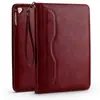 Funda protectora plana de cuero encerado al óleo vintage para iPad mini 4 con soporte para cordón para Apple Mini 3 Funda de cuero