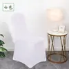 Funda Elástica Personalizada para Silla Tela Ignífuga Universal Engrosada de una Sola Pieza Funda para Silla de Banquete Blanca Funda para Silla