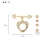 Coleção de Acessórios com Botões de Pérola Cobre Banhado Ouro Real Microincrustação Pulseira Colar DIY Feito à Mão Conexão em Espiral Fivela OT