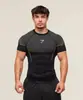 Camiseta Deportiva para Hombre Gym/Onyx Fitness Secado Rápido Transpirable Elástica Cuello Redondo Manga Corta Ajustada Ropa de Entrenamiento