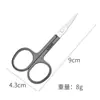 Bolsa de almacenamiento Set de 5 piezas para depilar cejas Cuchillo para depilar cejas Raspador de cejas Pinzas Pinzas de depilar Tijeras para cejas Lápiz de cejas Peine de doble propósito para cejas Herramienta para depilar cejas
