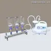Dl-6B Filtro de Membrana de Vidrio de Seis Unidades Dispositivo de Filtración por Succión Multiusuario de Acero Inoxidable Filtro Microbiano de Sólidos Suspendidos en Solvente