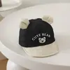 Gorra de Bebé Niña Mezclilla Oso Pequeño Ala Suave Gorra de Béisbol 2026 Primavera/Otoño Nueva Gorra con Dobladillo para Niños Gorra Plana Infantil