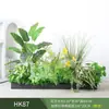Paisagismo com Plantas Verdes Simulação Floreira Divisória de Piso Arte Floral de Chão Paisagem de Plantas Combinação de Floreira Flor Artificial em Vaso Bonsai Decoração