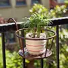 Gancho para Barandilla de Balcón Colgador para Macetas Colgante Antirrobo Estante de Almacenamiento para Colgar en Ventana Estante para Flores Repisa de Ventana Exterior Soporte de Hierro