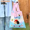 Baguete Francesa Sacola de Compras Sacola Dobrável para Armazenamento Estilo Ins Desenho Animado Portátil Grande Capacidade Sacola Tote Ecológica