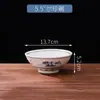 Tigela Grande de Cerâmica com Pés Altos, Tigela de Sopa, Tigela de Macarrão, Tigela de Arroz, Tigela de Kimchi, Tigela de Sopa de Peixe em Conserva, Tigela Grande para Culinária Chinesa com Pés Altos
