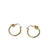 Celi Estilo Frío Hecho a Mano Francés Nudo Simple Exquisito Latón Chapado en Oro Arete Gancho de Oreja Pendientes Elegante Versátil Mujer