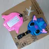 Etiqueta de equipaje de Stitch de orejas grandes y lindo de Star Baby, etiqueta con logo de equipaje de goma suave de PVC, colgante para tablero, colgante de embarque