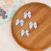 Tela de puntos de colores moños pequeños, accesorios para pasador de pelo de niños, moños decorativos para cuellos de ropa y empaque de bolsas