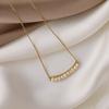 Colar de pérolas de água doce estilo chinês, colar feminino leve e luxuoso com design de sorriso, corrente de clavícula da moda, colar distinto de celebridade cibernética para mulheres