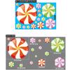 Pegatinas decorativas navideñas para vidrio, barra de caramelos navideña con diseño de hombre de dulces, pegatinas electrostáticas, productos navideños, pegatinas decorativas para ventanas de fiesta