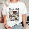 Amante de los Libros Estampado Novedoso Manga Corta Verano Transpirable Suave Top Moda Tendencia Europea y Americana Transfronteriza