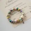 Jingdezhen nova pulseira de cerâmica pulseira de coração de menina infantil círculo único joia desenho animado fofo suprimento de barraca atacado