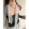 Bufanda Fina de Seda Estampada con Estrellas Estilo Coreano para Mujer, Nuevo Modelo de Primavera, Corbata de Cuello de Gama Alta, Bufanda Larga de Cinta