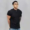 Camiseta Deportiva Nueva de Verano Textura Pesada Almohadilla Hombro Puño Manga Larga Anti-Arrugas Secado Rápido Fitness Running Hombre Descanso