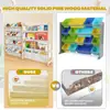 Estantería de almacenamiento de varios niveles para juguetes infantiles Estante de clasificación de juguetes para jardín de infantes Estante organizador móvil de varios niveles
