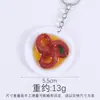 Chaveiro de Prato de Comida Simulada Pvc Miniatura Prato de Comida Simulado Cozinhar Brinquedo de Faz de Conta Restaurante Pequeno Presente