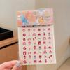 Sanrio 5D pegatinas de relieve para decoración de uñas de niñas, pegatinas para uñas de niña pequeña, flores de dibujos animados, no dañan las manos, se despegan con pegatinas
