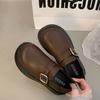 Zapatos Pequeños de Cuero Estilo Británico Retro Negro Mate para Mujer 2026 Nuevos Zapatos Mary Jane Versátiles de Suela Gruesa para Primavera y Otoño