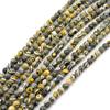 Cuentas Redondas Línea Negra Turquesa Agrietada Blanco Turquesa Pulsera Accesorios de Joyería DIY Cuentas Malaquita Semiterminadas Sueltas