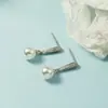Nuevos Pendientes de Perla de Concha Gota de Agua con Pedrería Estilo Coreano, Pendientes Versátiles de Moda de Gama Alta, Joyería Elegante y Moderna para Mujer, Venta Directa de Fábrica
