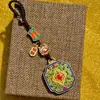 Pingente Chaveiro Cabacinha da Sorte Esmaltada Fosca Banhado a Ouro, Ornamento Qilin Ábaco, Pingente de Presente