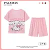 Pijamas2024 verano pijamas coreanos para niños conjunto de manga corta dibujos animados niños y niñas ropa para el hogar ropa infantil al por mayor