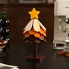 Tapete de Isolamento Térmico para Árvore de Natal, uma Pequena Decoração de Mesa em Madeira Sólida em Forma de Árvore, Porta-Copos Anti-Escaldante, Base para Panela, Base Antiderrapante para Pratos de Jantar