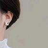 Pendientes pequeños de flores frescas de primavera y verano con aguja de plata 925 para mujer, pendientes de alta gama con diseño de nicho de viento, joyería para las orejas al por mayor