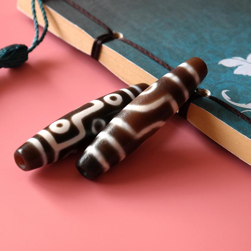 智贝详情图_1西藏天然真品至纯玉髓老矿大能同款二眼九眼天珠项