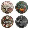 Navidad Retro Redondo Lata Placa de Aluminio Señal Bar Granja Animales Campo Fuente de Comercio Exterior Pintura Decorativa